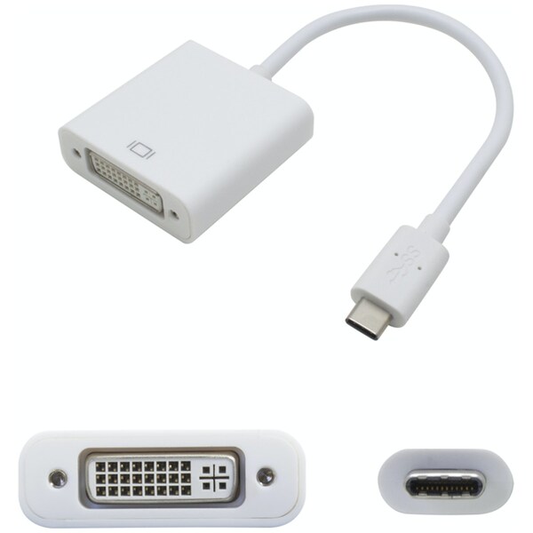Add-On Addon 5 Pack Of 20Cm (8In) Usb 3.1 Type (C) Male To Dvi-I Female, PK5 USBC2DVIIW-5PK - main
